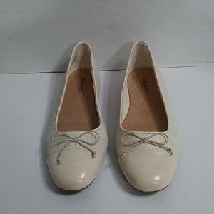 Dr. Scholl's Beige Ballet Flats with Bow Size 8.5 *EUC*